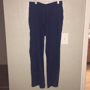 Purple label. Navy scrub pants